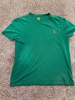 Polo by Ralph Lauren Emerald Green Crewneck Tee with Gold Pony